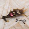 BLACK FOREST DECOR Moose Antler Resin Tray - Rustic Hand-Painted Lodge Catchall Dish - 15.5" x 6.5" x 3.25" view 1