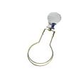 Upgradelights Brass Bulb Clip with Clear Faceted Crystal Orb Finial Attachment view 1