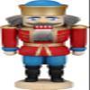 Rudolphs Schatzkiste Nutcracker King red, 12 cm Wood Figure Nutcracker ore Mountains view 1