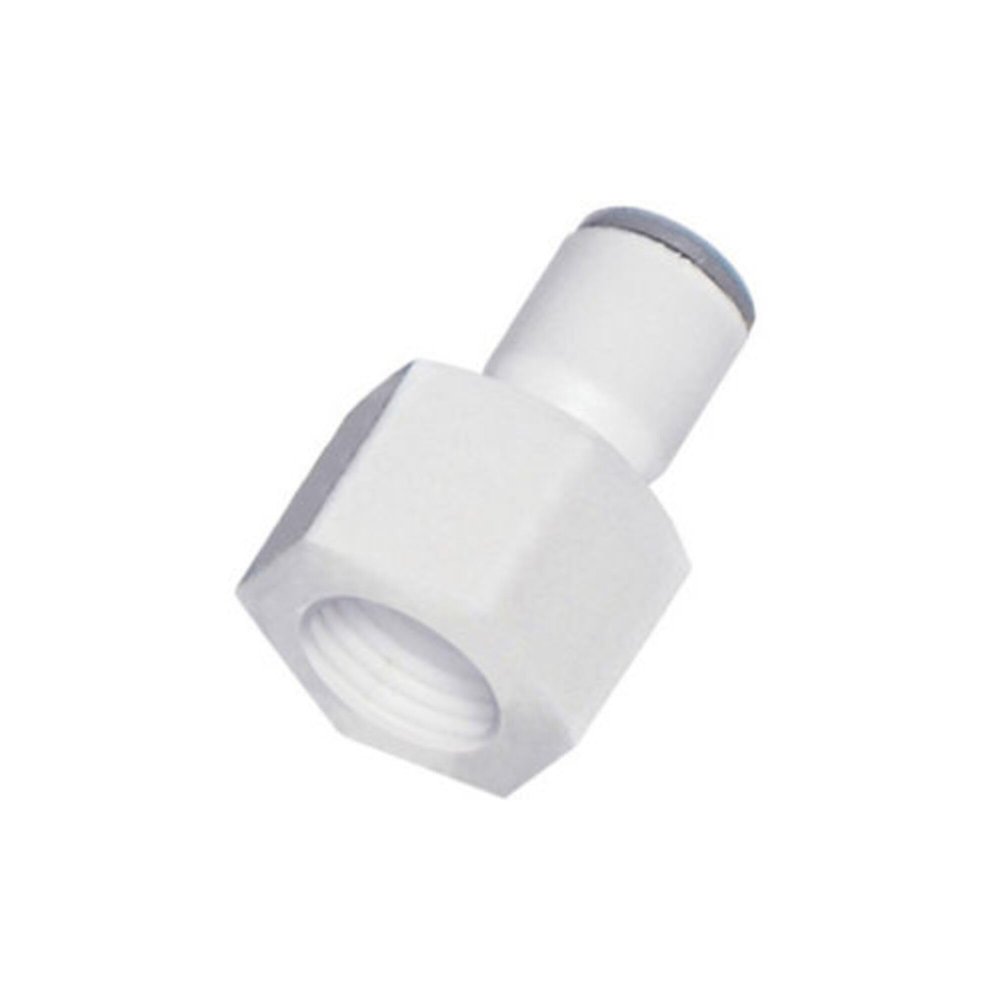 Parker Hannifin 6315 60 18WP2 LIQUIfit Polymer Body Female Connector Fitting, 3/8" Push-to-Connect Tube x 3/8" Female NPTF