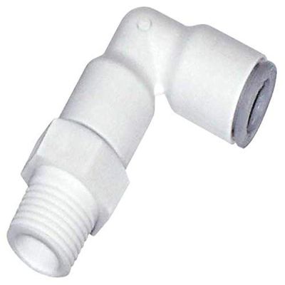 Parker Hannifin 6509 62 22WP2 LIQUIfit Polymer Body Swivel Elbow Fitting, 1/2" Push-to-Connect Tube x 1/2" Male NPTF