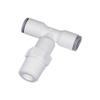 Parker Hannifin 6508 56 18WP2 LIQUIfit Polymer Body Swivel Branch Tee Fitting, 1/4" Push-to-Connect Tube x 3/8" Male NPTF view 1