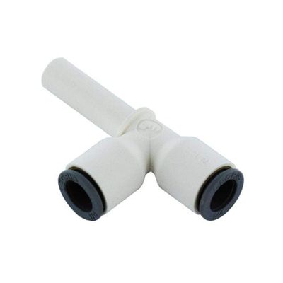 Parker Hannifin 6383 56 00WP2 LIQUIfit Polymer Body Plug-in Run Tee Fitting, 1/4" Push-to-Connect Tube x 1/4" Tube Stem
