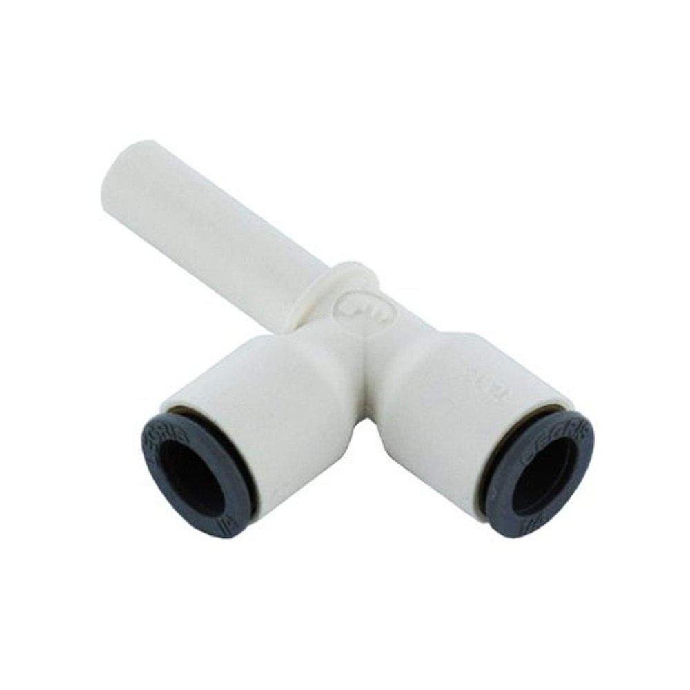 Parker Hannifin 6383 56 00WP2 LIQUIfit Polymer Body Plug-in Run Tee Fitting, 1/4" Push-to-Connect Tube x 1/4" Tube Stem