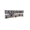 Personalized coat rack with 5 hooks wall mounted storage view 1