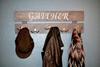 Personalized coat rack with 5 hooks wall mounted storage view 2
