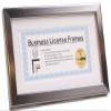 Creative Picture Frames License Frames For Cosmetology Professionals 3.5 By 8.5 Inch State Board License Holder Displays - Self Standing Or Hanger (Stainless Steel, Xl 3.5X8.5 with White Mat) view 1