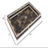 Eccolo World Traveler Naturals Wood Tray, 11 x 17, White Border Brown, Bordered view 2