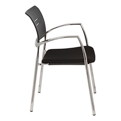 Norwood Commercial Furniture D809-1GRY Velocity Fabric Stack Chair, 17" Height, 16.9" Width, 17.3" Length, Grey (Pack of 3)
