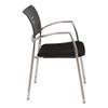 Norwood Commercial Furniture D809-1GRY Velocity Fabric Stack Chair, 17" Height, 16.9" Width, 17.3" Length, Grey (Pack of 3) view 1