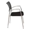 Norwood Commercial Furniture D809-1GRY Velocity Fabric Stack Chair, 17" Height, 16.9" Width, 17.3" Length, Grey (Pack of 3) view 2