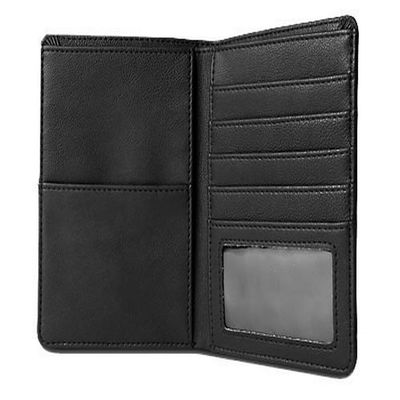 Sanis Enterprises Passport Faux Leather RFID Protected Wallet, 4-3/8" L x 6" H x 1/2" W, Black