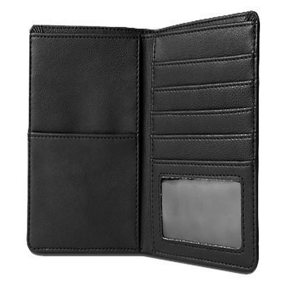 Sanis Enterprises Passport Faux Leather RFID Protected Wallet, 4-3/8" L x 6" H x 1/2" W, Black