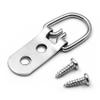 PHS Heavy Duty D Ring Picture Hangers - 100 Pack - 2 Hole with Screws - D Rings Heavy Duty, Painting Hangers, Support 40 lbs view 2