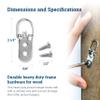 PHS Heavy Duty D Ring Picture Hangers - 100 Pack - 2 Hole with Screws - D Rings Heavy Duty, Painting Hangers, Support 40 lbs view 3