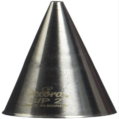 DECORA" S/P2 Blistered Nozzle, Stainless Steel Silver, 7 x 4 x 3.5 cm
