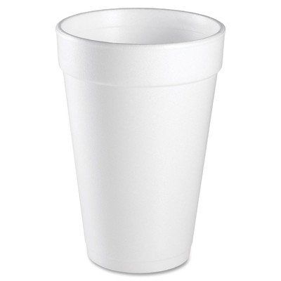 16 oz Foam Cups 25/Bag in White
