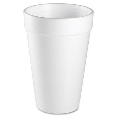 16 oz Foam Cups 25/Bag in White
