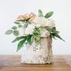 Afloral Natural Birch Bark Cylinder Vase - 8" Tall view 1