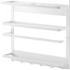 Yamazaki Industries 2907 Magnetic Refrigerator Side Rack, White, Approx. W 9.6 x D 2.6 x H 13.4 inches (24.5 x 6.5 x 34 cm), Plate, Kitchen Rack, Kitchen Paper Holder view 1