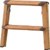 AZUMAYA PC-402 Folding Step Ladder 22.0" Inches Height Aluminum Frame Material, W16.0 x D18.5 x H22.0, Wooden Pattern Printed Surface Finish view 4