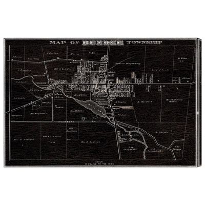 Oliver Gal "Map of Dundee Township 1876" Canvas Art, 60" x 40"