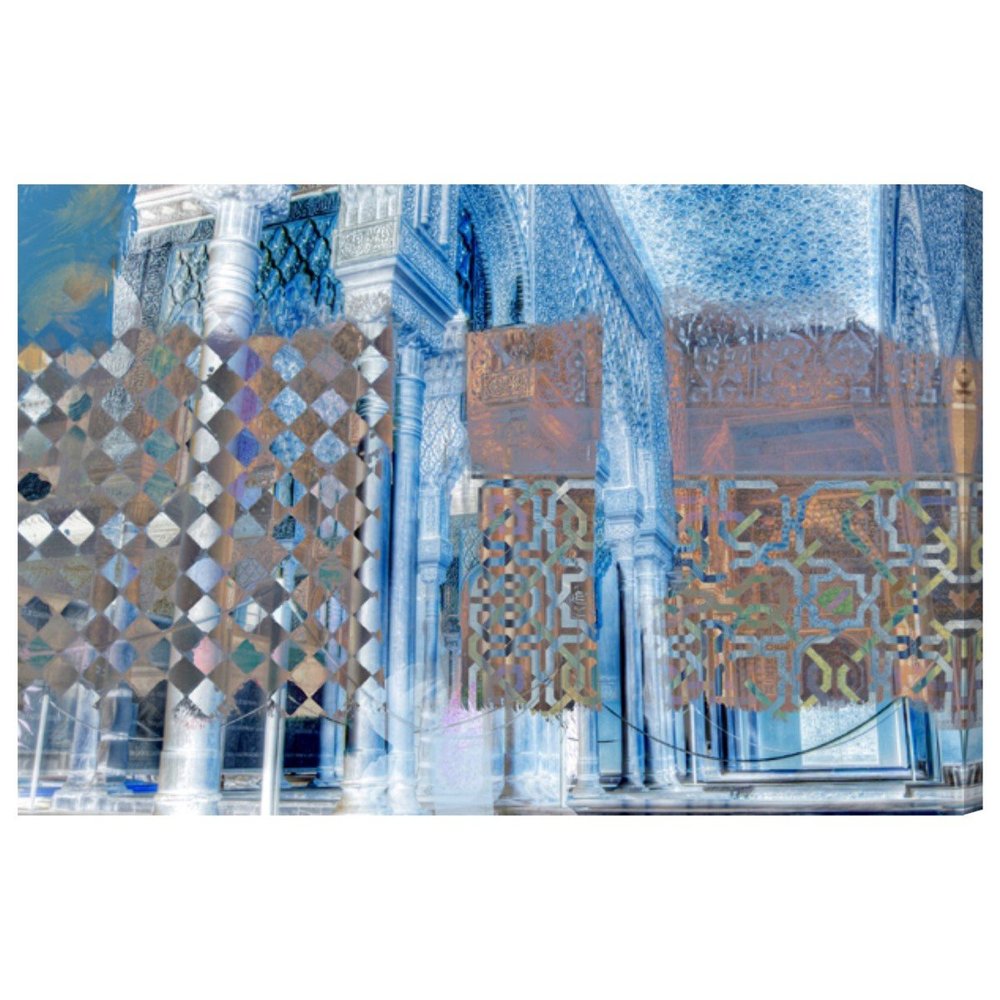 The Oliver Gal Artist Co. Abstract Wall Art Canvas Prints 'Alhambra' Home Dcor, 36" x 24", Blue, Brown