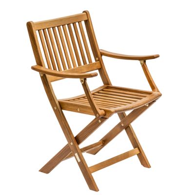 Whitecap Teak Industries WT63070 Folding Deck Chair with Arms