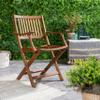 Whitecap Teak Industries WT63070 Folding Deck Chair with Arms view 2