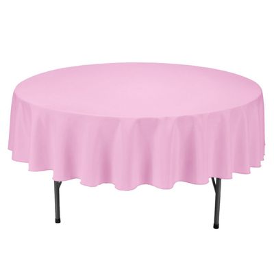 Tablecloth Polyester Round Seamless (One Piece) 72 Inch Pink By Broward Linens
