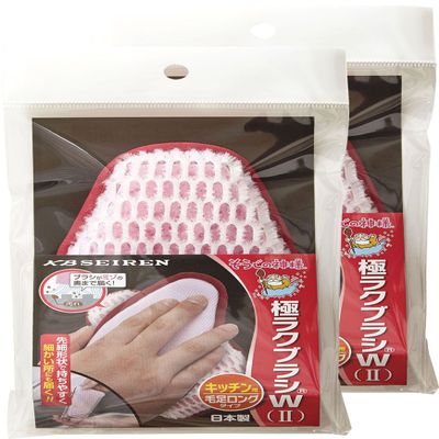 Souji no God Gokaraku Brush W2, for Kitchens, Set of 2