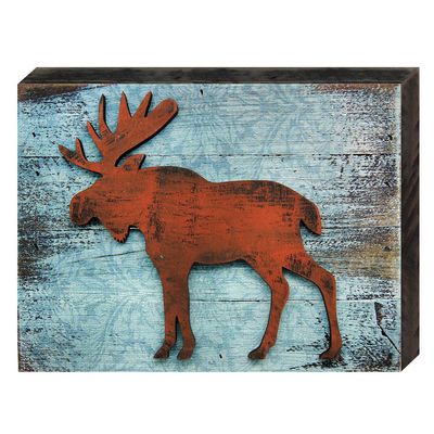 Designocracy Reclaimed wooden Vintage moose home decor