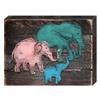 Designocracy Family of Elephants Reclaimed Wooden Wildlife Decor view 1