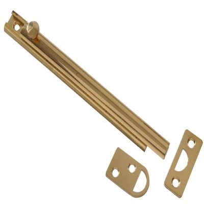 853121 6 Solid Brass Surface Bolt 743062 Hillman