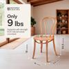 1018 Hairpin Bentwood Dining Chairs Set of 2 | Natural Handcrafted Wood Frame, Rustic Indoor Furniture | Wooden Chair for Kitchen Table, Coffee Shop, Cafe, or Bistro | Dining Room Chairs in Natural view 2