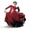 LLADR Buleria Flamenco Dancer Woman Figurine. Red. Porcelain Flamenco Figure. view 1