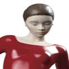 LLADR Buleria Flamenco Dancer Woman Figurine. Red. Porcelain Flamenco Figure. view 3