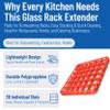 Carlisle FoodService Products CFS RE36C24 OptiClean 36 Compartment Divided Glass Rack Extender, 1.78", Orange view 3