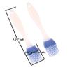 Smart Cook set of 2 8in Silicone Brush set 1.5 inch wide Basting Baking BBQ view 2