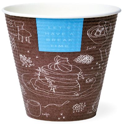(Sunnap) Insulated Embossed Paper Cups, Break Time, 14.1 fl oz (417 ml), Pack of 50 SMP-420E AMZ420EBT