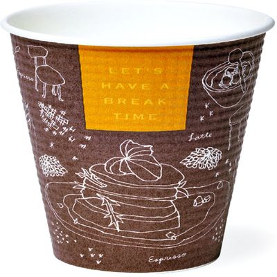 Insulated Embossed Paper Cups, Breaktime, 11.8 fl oz (340 ml), Pack of 50 SMP-340E-2 AMZ340EBT