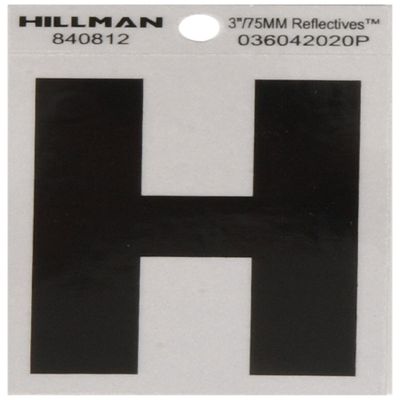 3" BLK/SLV H ADHV 1PC