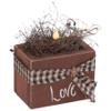 Farmhouse Flameless Candle Box, Burgundy view 1
