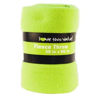 50 x 60 Inch Soft Cozy Fleece Blanket / Fleece Throw - Lime Green