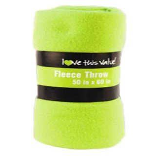 50 x 60 Inch Soft Cozy Fleece Blanket / Fleece Throw - Lime Green