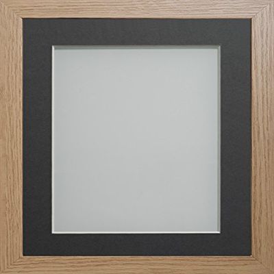 Frame Company Allington Range Beech Picture Photo Frame with Grey Mount Mount, 10x8 for pic Size 8x6' * Choice of Sizes* Fitted with Glass