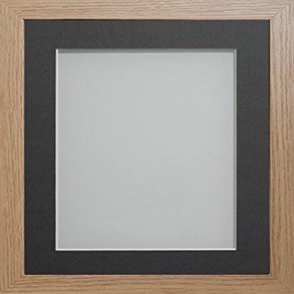 Frame Company Allington Range Beech Picture Photo Frame with Grey Mount Mount, 10x8 for pic Size 8x6' * Choice of Sizes* Fitted with Glass