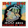1541 to 1941-400 Aos Santiago de Chile (400 Year Anniversary of Santiago Chile) - Conquistador - Vintage Travel Poster by O.O. Valle c.1941 - Bamboo Fine Art 290gsm Paper Print (Unframed) 24x32in view 1