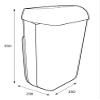 Katrin 91899 Plastic Waste Bin with Lid, 25 L, White view 2