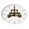 TOOLOUD Battering RAM 8" Round Wall Clock with Numbers view 1
